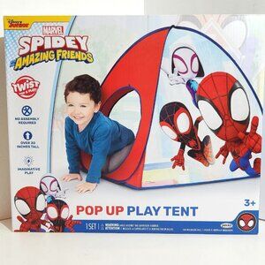 New Disney Jr Marvel Spidey and his Amazing Friends Spider-man Pop Up Play Tent